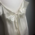 Ivory Satin Beaded Gown Slip Dress Womens XL Bridal Lingerie Romantic Bow Photo 10