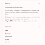 Free People NWT  Understated Leather Reiko Washed Baseball Hat In Washed Black Photo 5