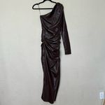 House Of CB Octavia Vegan Leather Maxi Dress in Cocoa NWOT Size S Photo 4