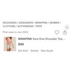 MINKPINK NWT! Vera One Shoulder Peplum Top - Size X-Small Photo 4