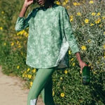 Tuckernuck  Tnuck Sport Amelie Green Floral Pullover Crewneck Size XS/S Photo 0