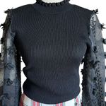 Almost Famous Juniors ™ 3D Flower Illusion Sleeve Mock Sweater Photo 9