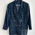 Giorgio Di Sant Angelo 100% Pure Wool Blue and Green Plaid Blazer, Size 14 Photo 0