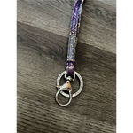 Vera Bradley Purple Patterned Lanyard With Key Ring And Clip Photo 4