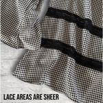 Belle Sky Belle & Sky Off Shoulder Gingham Top NEW Womens M Bell Sleeve Peasant Milkmaid Photo 1