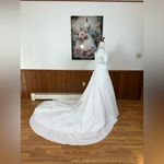 Gorgeous Vintage 1970s/80s Drop Waist Wedding Gown! White Size 8 Photo 4