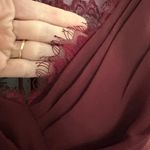 JJ's House Womens Bridesmaids Dress Formal Long Lace Size 6 Burgundy Sleeveless Photo 10