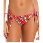 Sanctuary  Geranium Tunnel Side-Tie Hipster Bikini Bottoms Floral Red Pink XS Photo 0