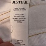 Just Fab Women’s White Denim Shorts Bermuda Length Size 32 NWT High Rise Photo 5