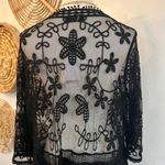 BSUBSEACH Black Sheer Lace Boho Fairycore Festival Layering Top Mini Dress OS Size XL Photo 8