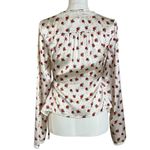 Free People Western Dainty Ethereal Lace Field Of Roses Satin Blouse Size Small Photo 11