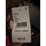 Brand New Midnight Bakery Women's Size Large Green 2 Piece Pajama Lounge Set Photo 3