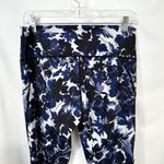 Fabletics  XL Leggings High Waisted‎ Blue Floral Print Black Contrast Ruched 1036 Photo 7