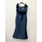 Jovani JVN by  Off The Shoulder Tafetta Mermaid Long Dress Navy Blue Women's 14 Photo 2