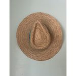 Talbots  Embroidered Raffia Straw Hat Turqoise Adjustable NWT Photo 3