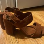 Francesca's Brown Open-toed Heels Photo 0