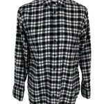 Madewell  Plaid Button Down Shirt XS Black White Long Sleeve Workwear Casual Photo 0