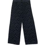 Anthropologie Maeve Eve Ponte Wide-Leg leopard velvet print Pants women's size 6 Photo 0
