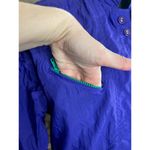 IZOD cobblestone  jacket windbreaker green purple 1980s snap front double collar Photo 5