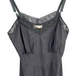 Vintage Colette Barbizon Black Slip Dress / Lingerie Lace Trim Size 14 Photo 2