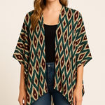 None Tribal Aztec Sheer Kimono Cardigan Women’s One Size Open Front Boho Festival Photo 0