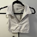 Alo Yoga ALO CHARMED COLLAR BRA TANK IN WHITE Photo 2