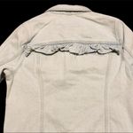 BLANK NYC Sign Your Name Ruffle Jean Jacket L Photo 3
