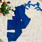 Boutique Cobalt Blue Plisse Pants Photo 0