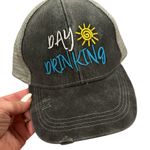 None HAT DAY DRINKING Embroidered Sun Graphic Velcro Baseball Cap Photo 1