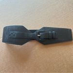 None Vegan leather Lizard skin embossed faux leather belt, elastic detail at back,NEW Photo 9