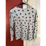 Croft & Barrow  Gray Long Sleeve T-Shirt Dog Print Pullover Petite Cotton Photo 7