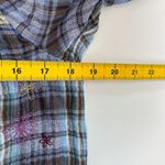 Johnny Was NWOT  Square Neck Embroidered Floral Plaid Tunic Shirt Blouse Sz S Photo 10