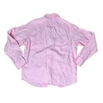 American Living  Pink Adjustable Sleeves Pockets Button Up‎ Linen Shirt LARGE Photo 12