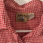 Mods tech red and white extra large women’s pearl snap western shirt Size XL Photo 1