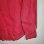 Tory Burch  Red Linen‎ Button Front Women 0 Summer Breathable Long Sleeve Top Photo 1