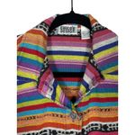 Chicos Design Vintage Striped Cotton Button Down Jacket Sz 0 Small‎ Boho Hippie Photo 2