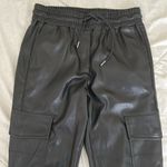 ZARA  Faux Leather Black Cargo Pants Photo 1