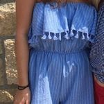 Blue Striped Romper Size L Photo 3
