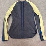 Lululemon Gray and Yellow Long Sleeve Reversible work out top Photo 0