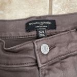 Banana Republic  Womens Wide Leg Crop Pants Size 26/2 Brown Raw Hem Casual Photo 1