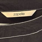 Zapelle Black Midi Dress with White Stitching Size M Photo 1