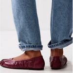 Free People Women's Burgundy Leather Flats Photo 1