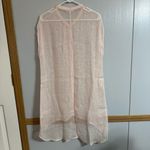 Eileen Fisher  Light Pink Linen Blend Sheer Swimsuit Coverup Top Size Medium Photo 7