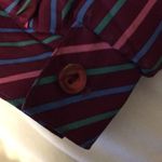 Vintage 70s 80s purple striped shirt secretary dress multi sizes Size L Photo 5