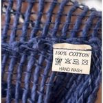 Monserat De Lucca Navy Open Weave Knit Tunic Cover Photo 7