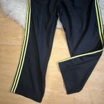 Adidas Y2K  Black Neon Green Track Pants Nylon Elastic Size XL Climacool Rare Photo 4