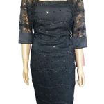 JS Collections JS Collection | NWT | 10P | Bolero Lace Metallic Short Dress and Jacket Set $198 Photo 2