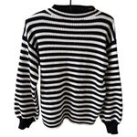 Anthropologie  Line & Dot Balloon Sleeve Striped Sweater Size XS Photo 0
