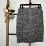 Michael Kors Stretch Straight Pencil Black White Skirt Size 8 Photo 3