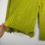 Anthropologie Field Flower Chunky Knit Wool Blend Sweater Sz Medium Yellow Green Photo 10